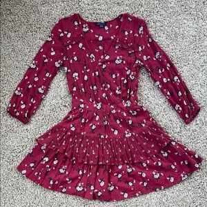 American Eagle Floral Ruffle Dress